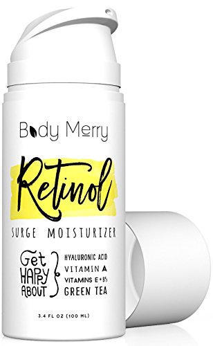 Body Merry Retinol Face Moisturizer & Eye Cream for Face, Neck and Eyes | Anti Aging, Facial Moisturizer, Wrinkle Cream and Acne Spot Treatment with Retinol & Hyaluronic Acid (3.4 oz)