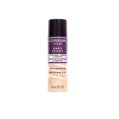 COVERGIRL & Olay Simply Ageless 3-in-1 Liquid Foundation, Fair Ivory, 1 Fl Oz (Pack of 1)