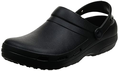 Crocs Unisex Men's and Women's Specialist II Clog | Work Shoes, Black, 8 US