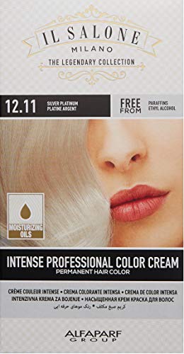 Il Salone Milano Permanent Hair Color Cream - 12.11 Silver Platinum Hair Dye - Professional Salon - Premium Quality - 100% Gray Coverage - Paraben Free - Ethyl Alcohol Free - Moisturizing Oils