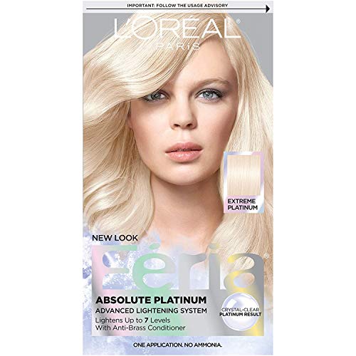 L'Oreal Paris Feria Multi-Faceted Shimmering Permanent Hair Color, Extreme Platinum, Pack of 1, Hair Dye