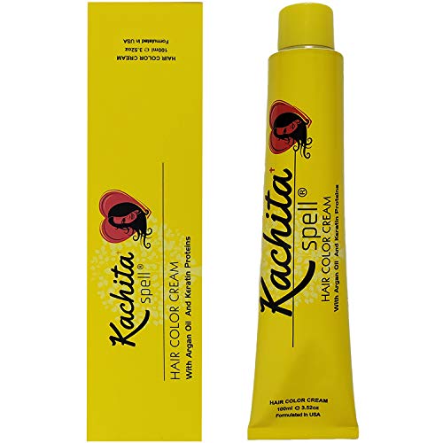 Permanent Hair Dye Platinum Blond 11 Kachita Spell 3.52 oz 100 mL Professional Hair Color Cream with Keratin and Argan Oil, 100% Gray Coverage