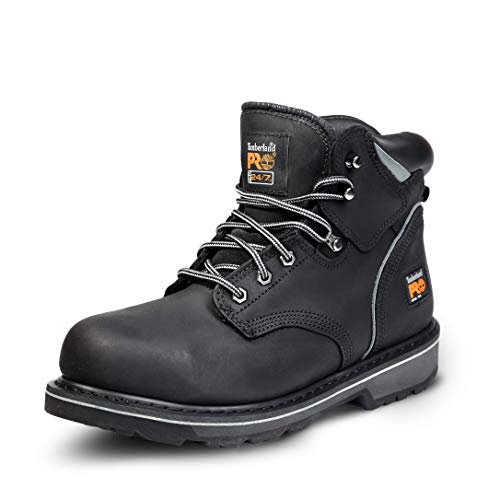Timberland PRO Men's Pitboss 6" Steel-Toe Boot, Black , 7 D - Medium